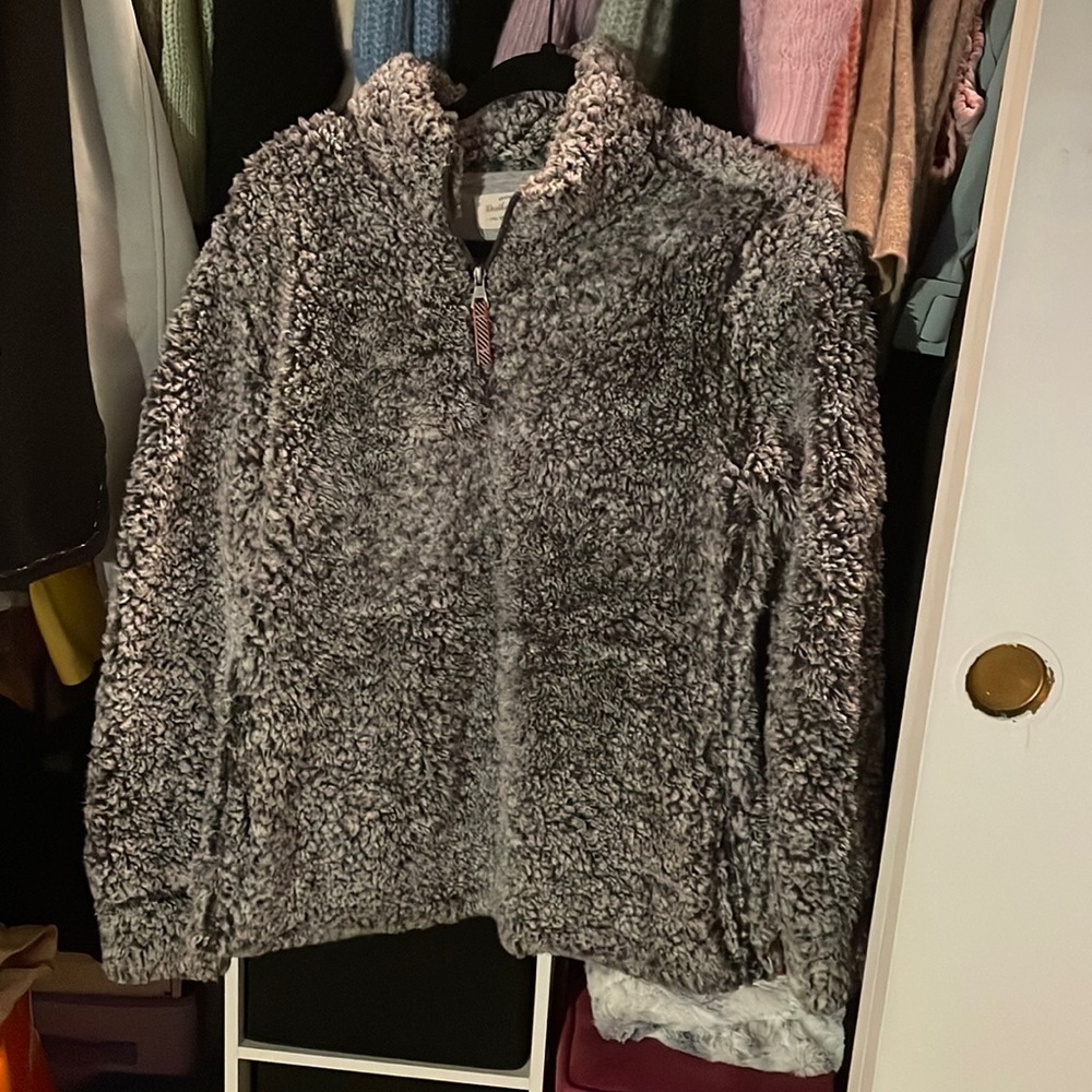 Grey Weatherproof Vintage Cozy Pullover | Size Medium | Pockets